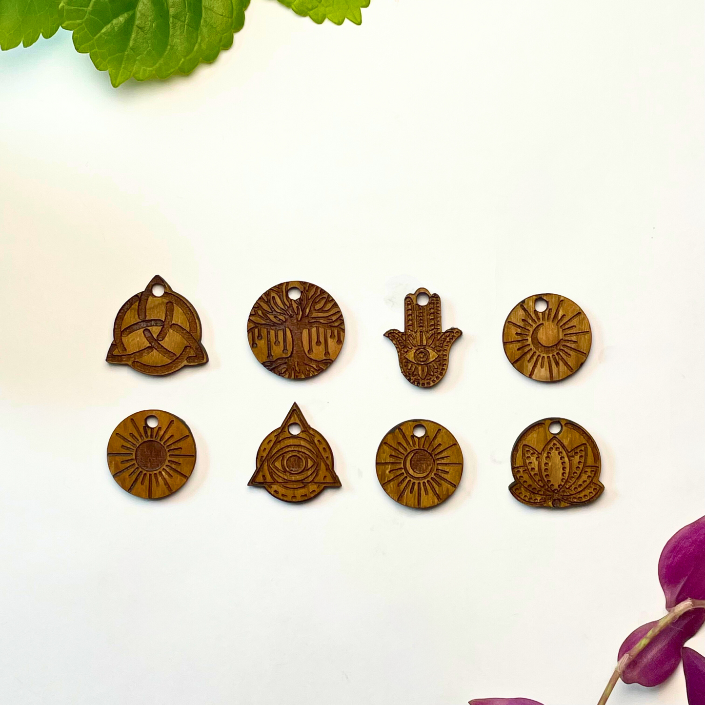 Mystic Wooden Charm Set (Set of 8)