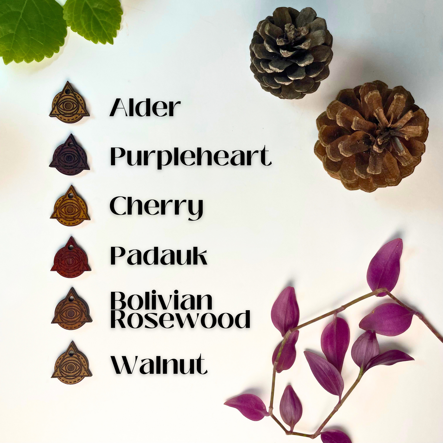 Mystic Wooden Charm Set (Set of 8)