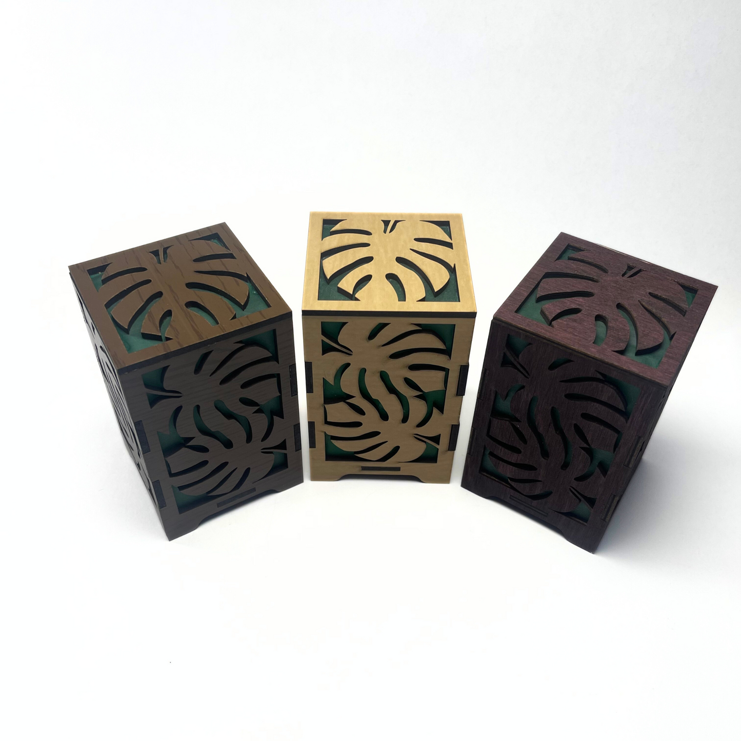 Monstera Lantern - Handmade Monstera Wooden Lantern