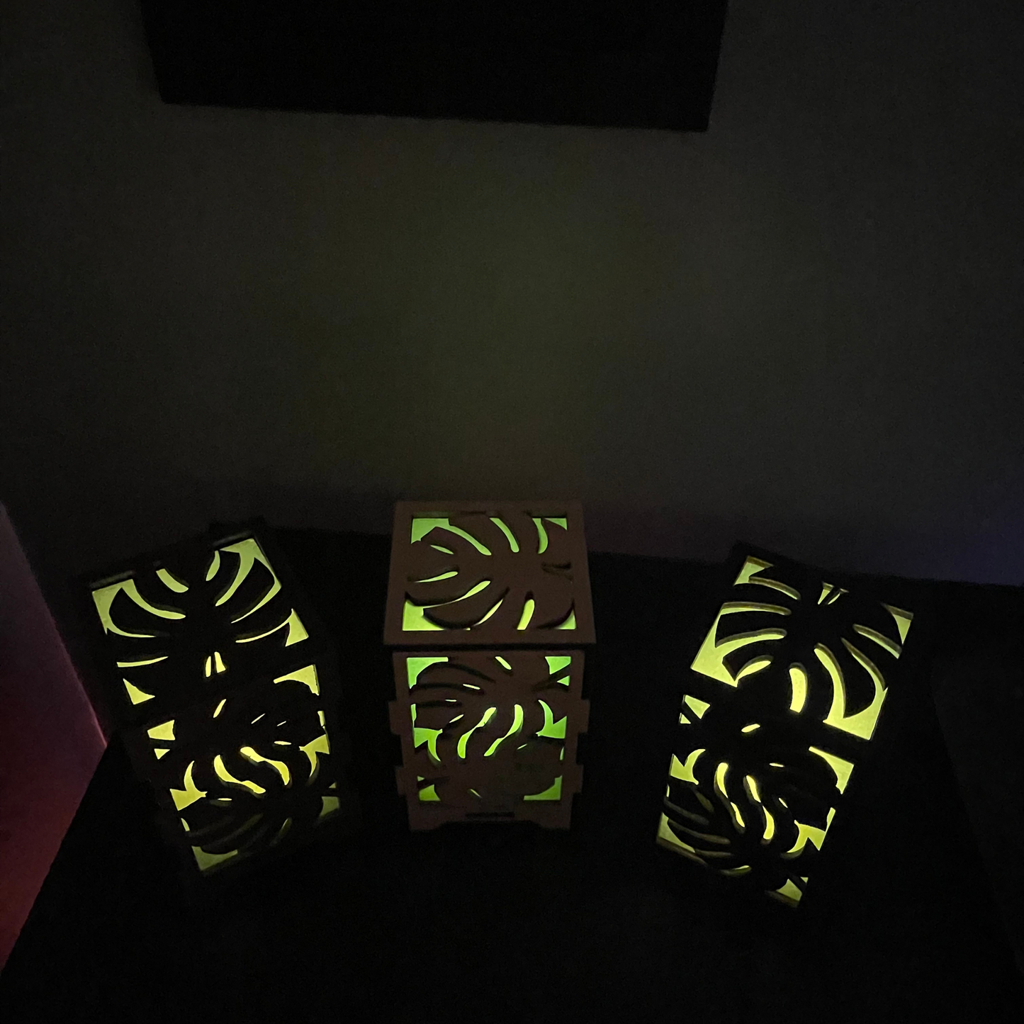 Monstera Lantern - Handmade Monstera Wooden Lantern