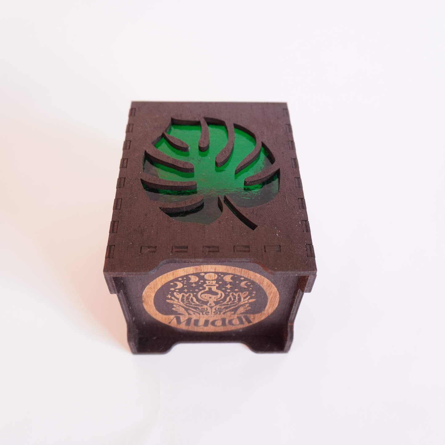 Monstera Stained Glass Candle Holder