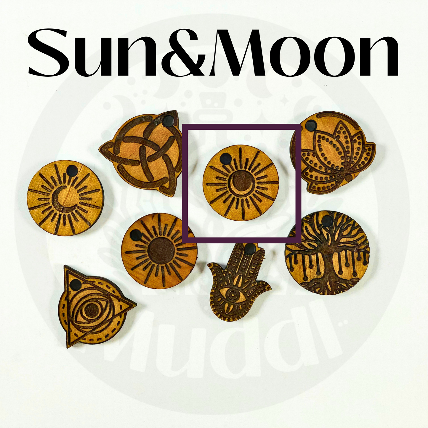 Mushrooms Lined Tarot Bag w/ Custom Charms