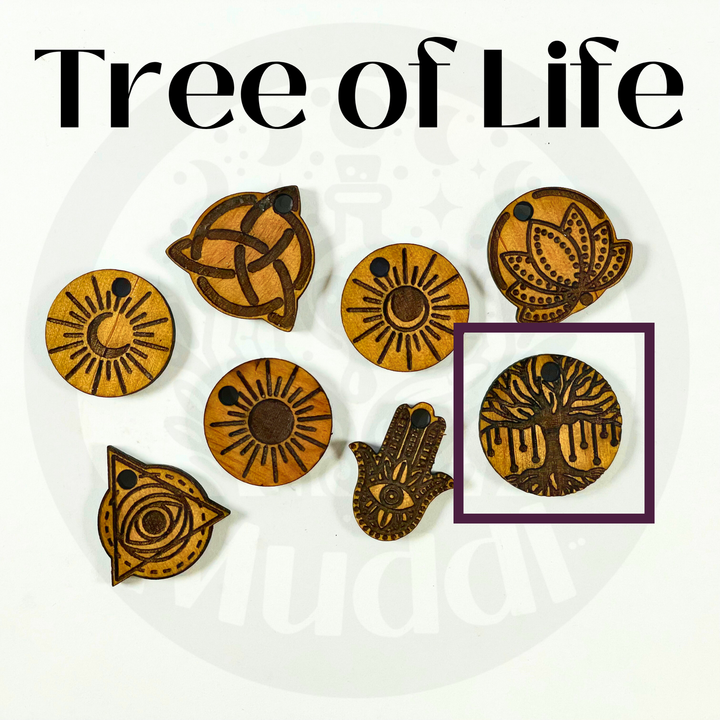 Mushrooms Lined Tarot Bag w/ Custom Charms