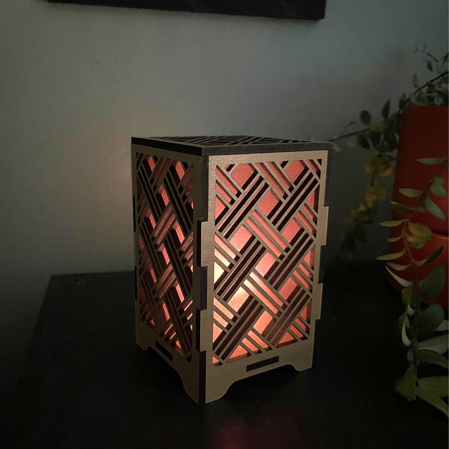 Red Lattice Lantern