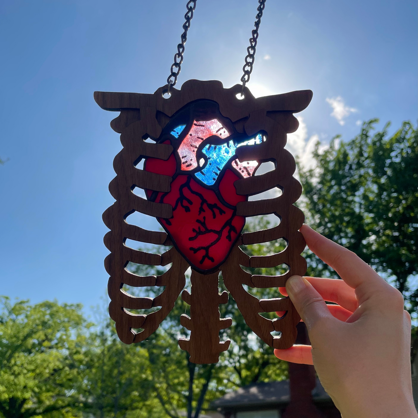 Caged Glass Heart