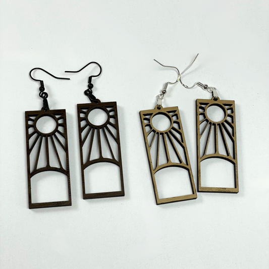 Hanafuda Wooden Earrings