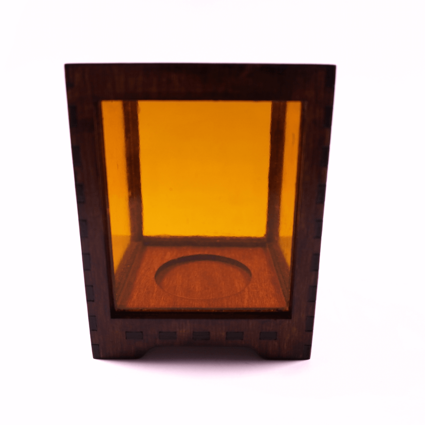 Orange Stained Glass Candle Holder