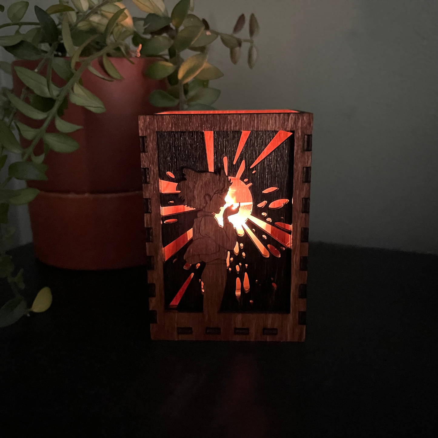 Howl Candle Holder - Handmade Wooden Candleholder