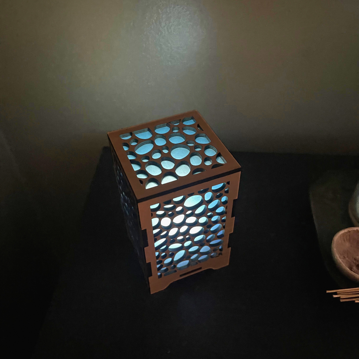 Blue Pebble Lantern