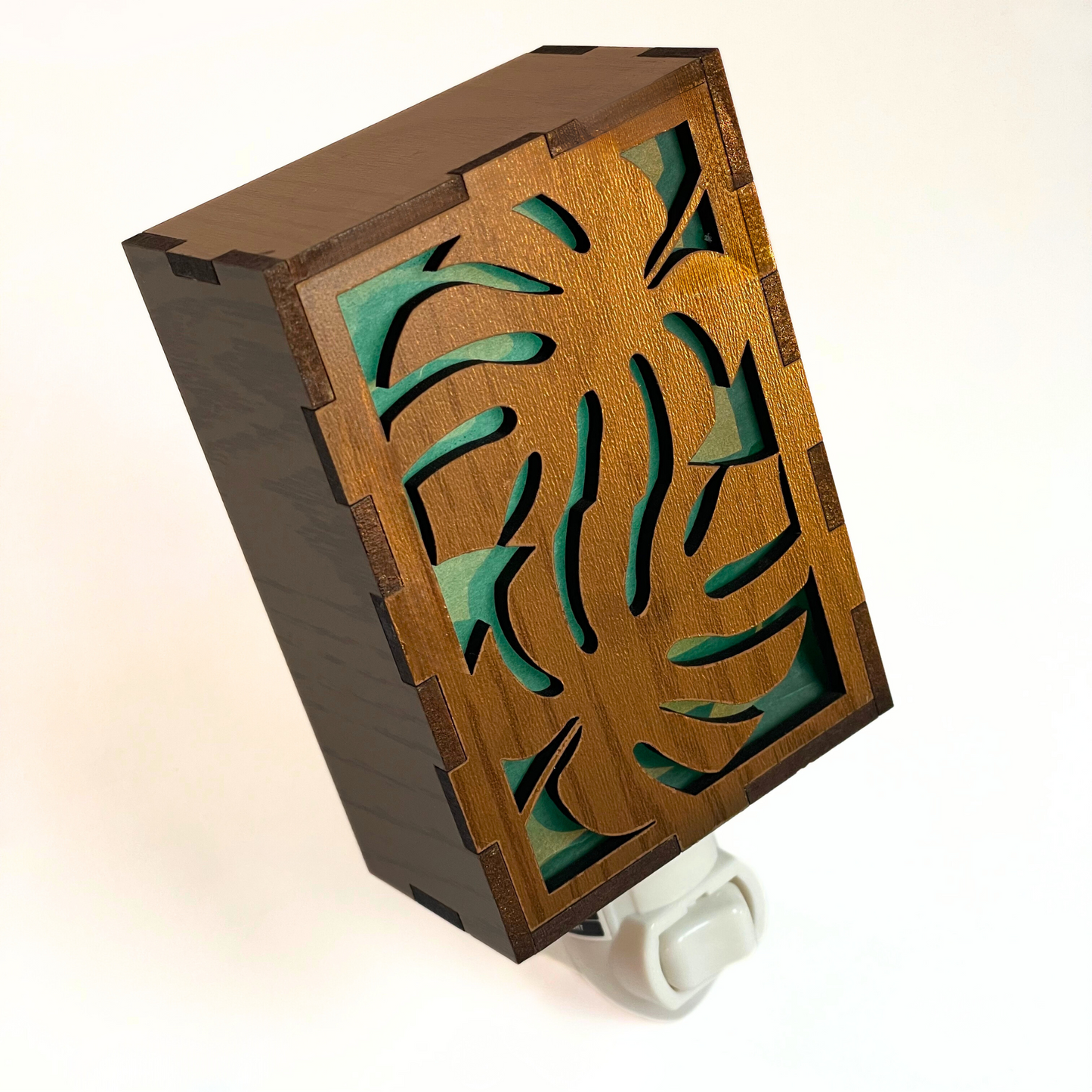 Monstera Wooden Night Light