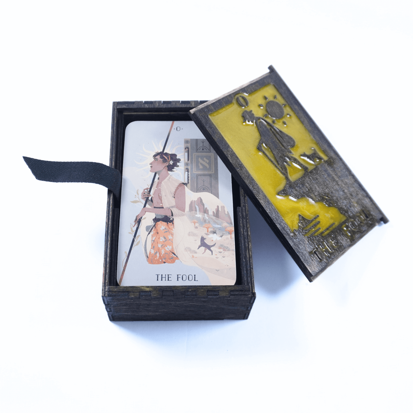 The Fool Tarot Box with Sliding Lid