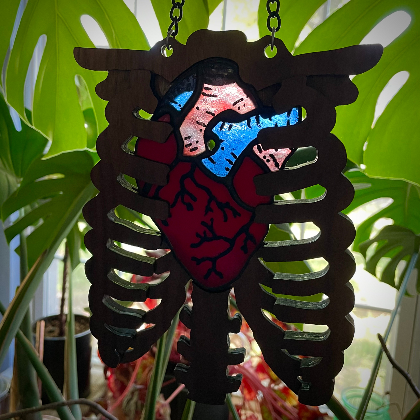 Caged Glass Heart