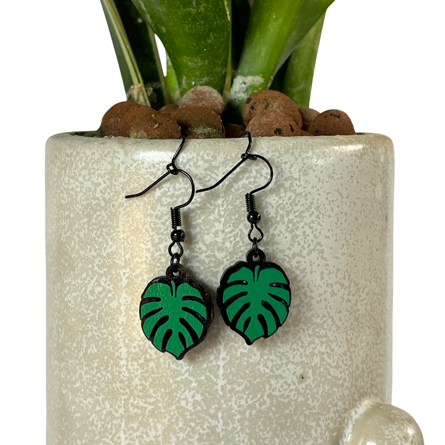 Monstera Leaf Earrings