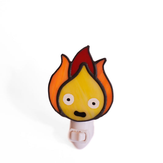 Calcifer Stained Glass Night Light (No Log)