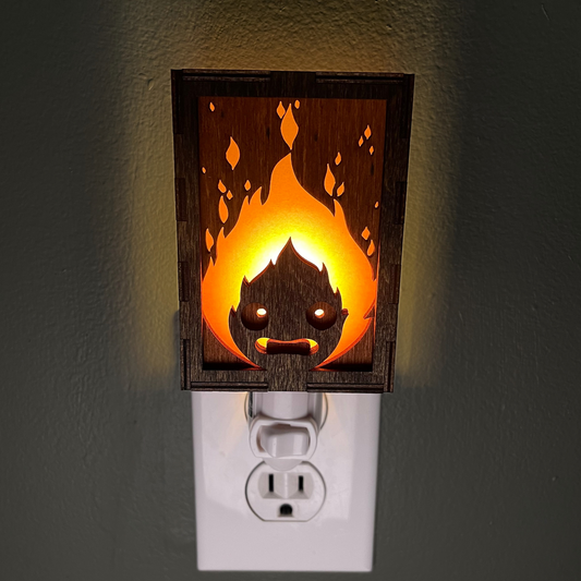 Calcifer Wooden Night Light