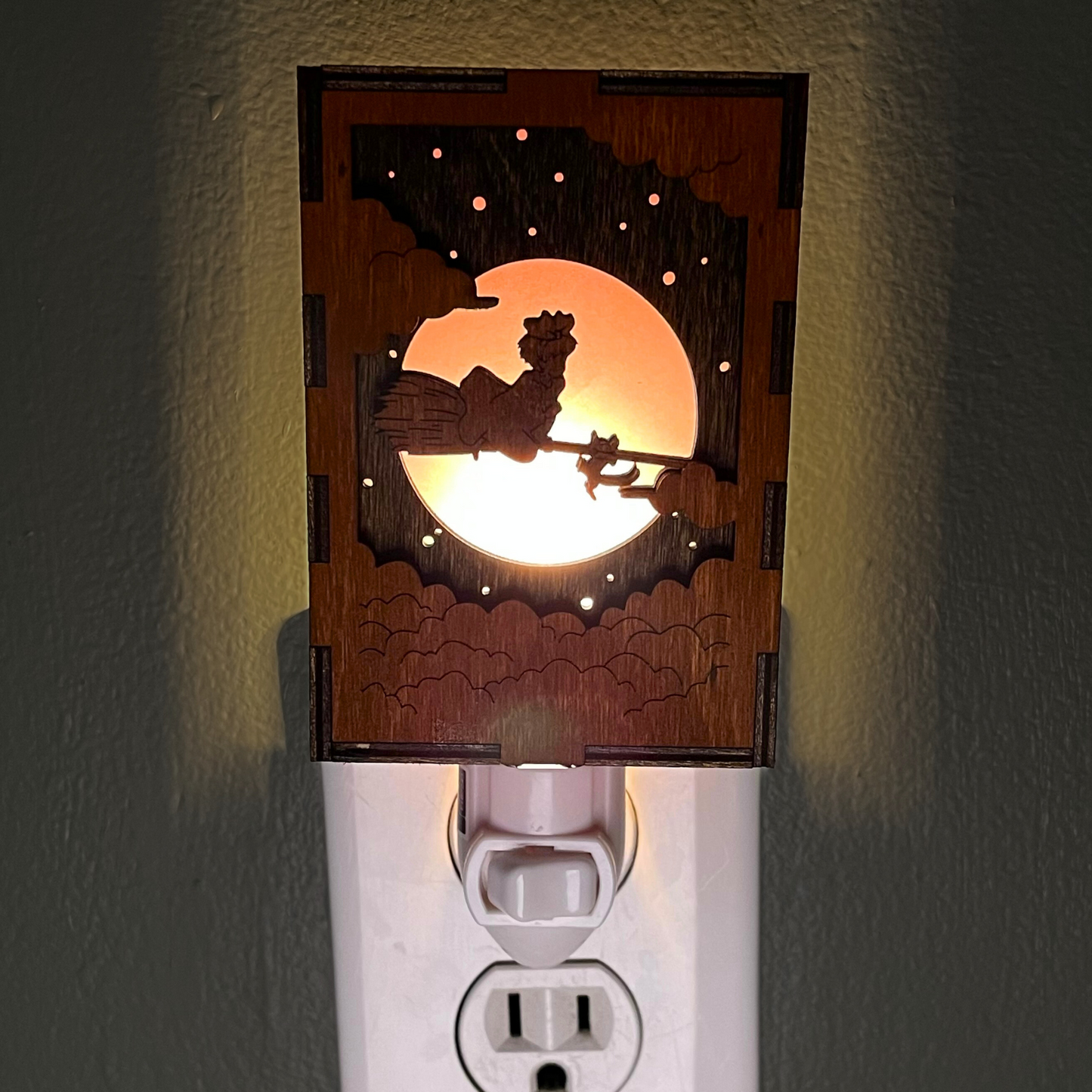 Kiki and Jiji Wooden Night Light