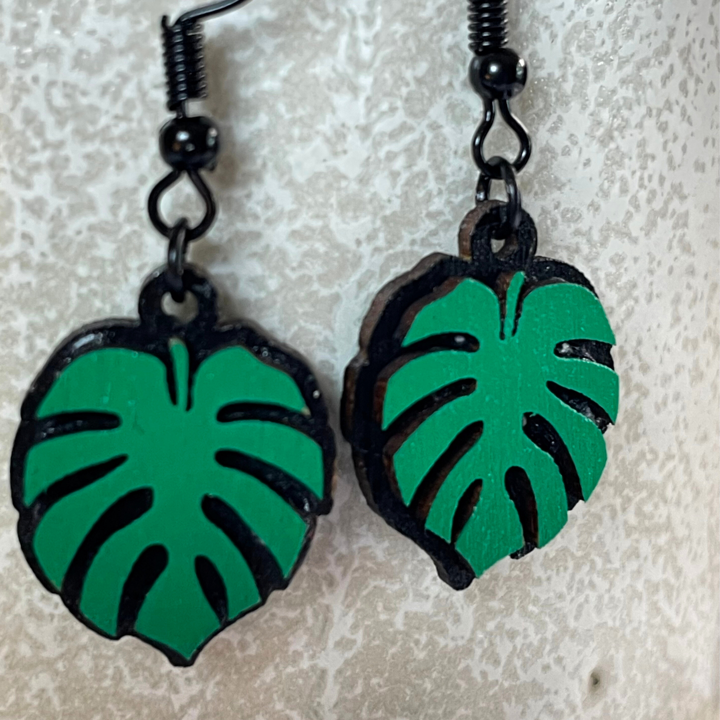 Monstera Leaf Earrings