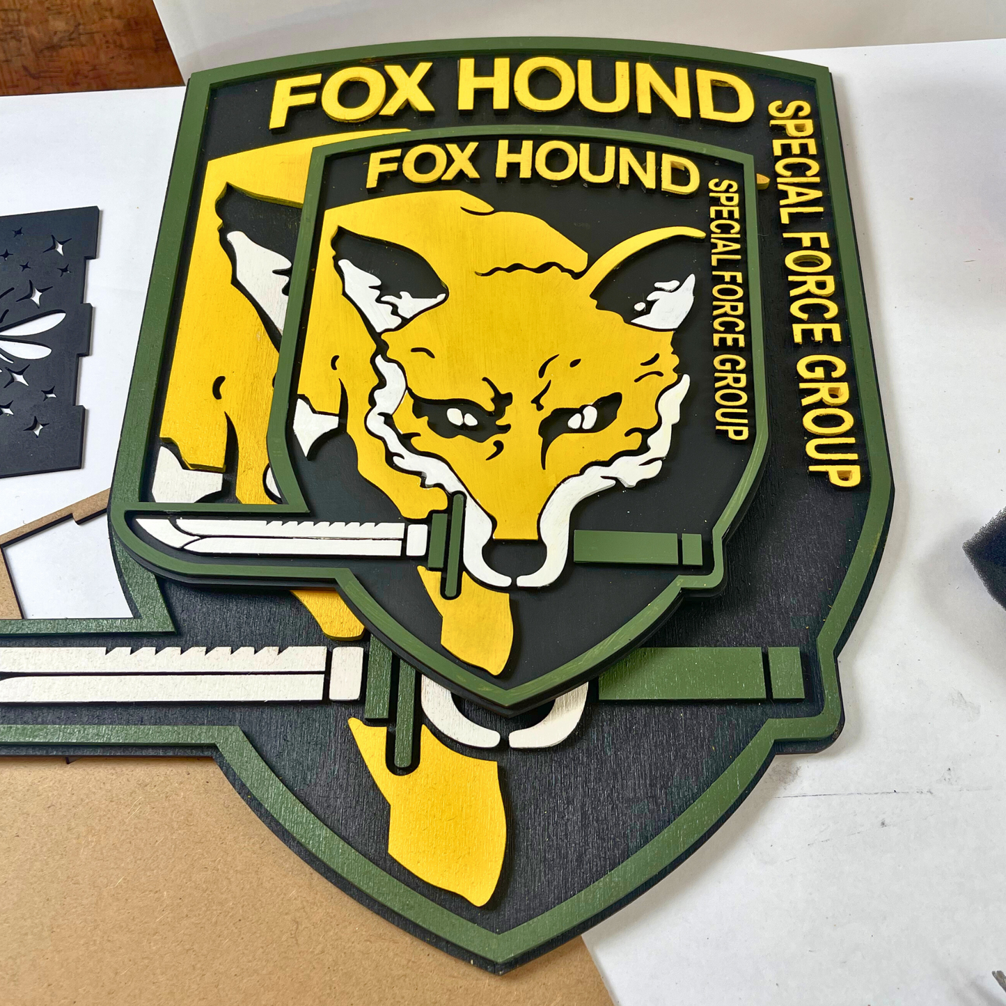 Foxhound - Metal Gear Solid wood art