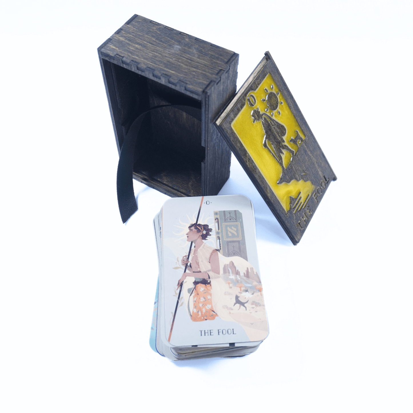 The Fool Tarot Box with Sliding Lid