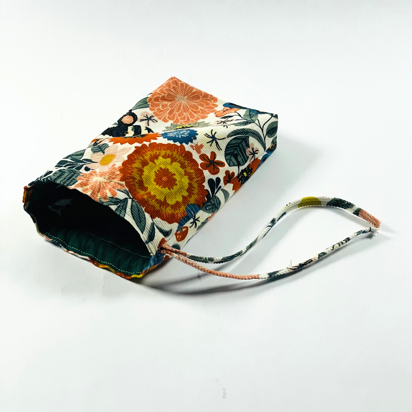 Floral Lined Tarot Bag w/ Custom Charms